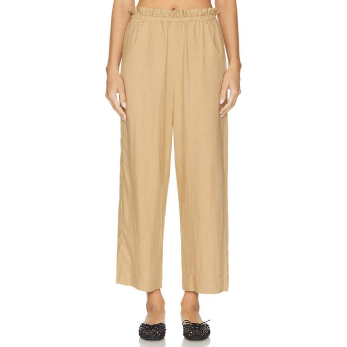 ショウミーユアムームー Show Me Your Mumu 【 Peggy Pants Women Tan Linen 】 レディース|スニケス