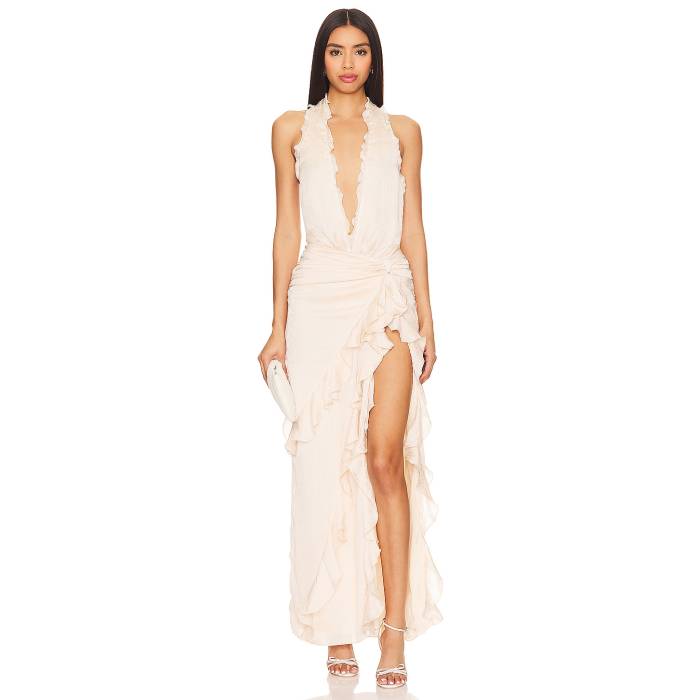 Nbd 【 Celenia Maxi Dress Women Champagne Butterfly 】 お召しもの レディース レディースファッション-ドレス