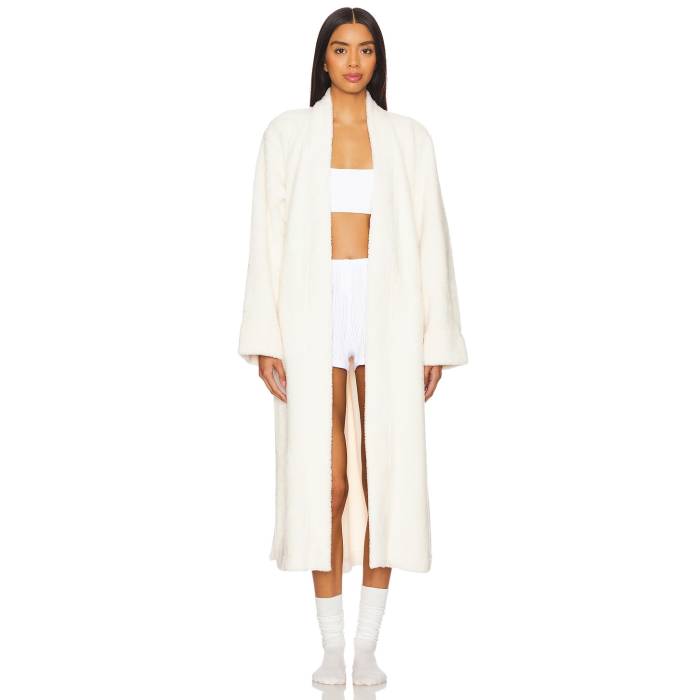 エバージェイ Eberjey 【 Renew Plush Long Robe Women Ivory 】 レディース 象牙色