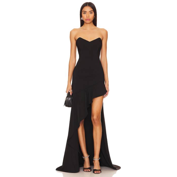 Nbd 【 Desirae Asymmetrical Dress Women Black 】 お召しもの レディース 黒いこと 黒いこと ドレス-レディースファッション