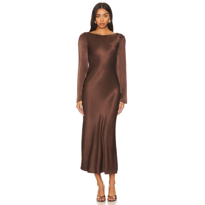Stone Cold Fox 【 X Revolve Frankie Midi Dress Women Coffee Brown 】 ドレス レディース 茶色 ブラウン|スニケス