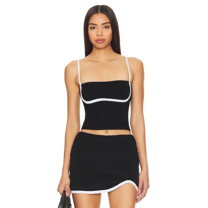 Nia 【 Love Top Women Black 】 レディース 黒いこと 黒いこと タンクトップ-レディースファッション-トップス
