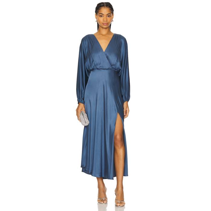 Astr The Label 【 Kimiko Dress Women State Blue 】 お召しもの レディース State 滑るゲーム盤 青味 青色 レディースファッション-ドレス