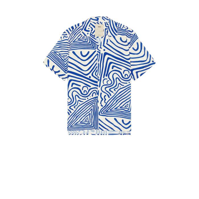 Oas 【 Eldovado Viscose Shirt Men Blue 】 メンズ 青色 ブルー|スニケス
