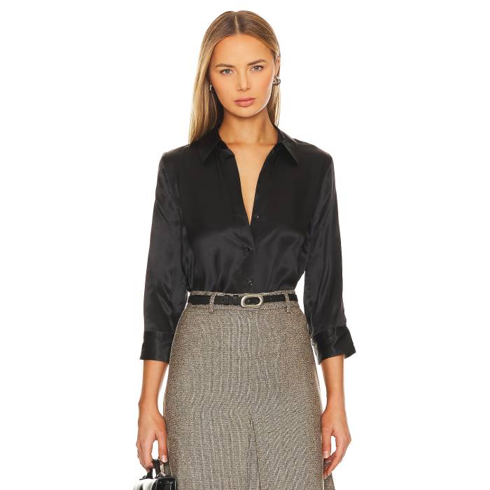 L\u0027agence 【 Dani Blouse Women Black 】 レディース 黒いこと 黒いこと