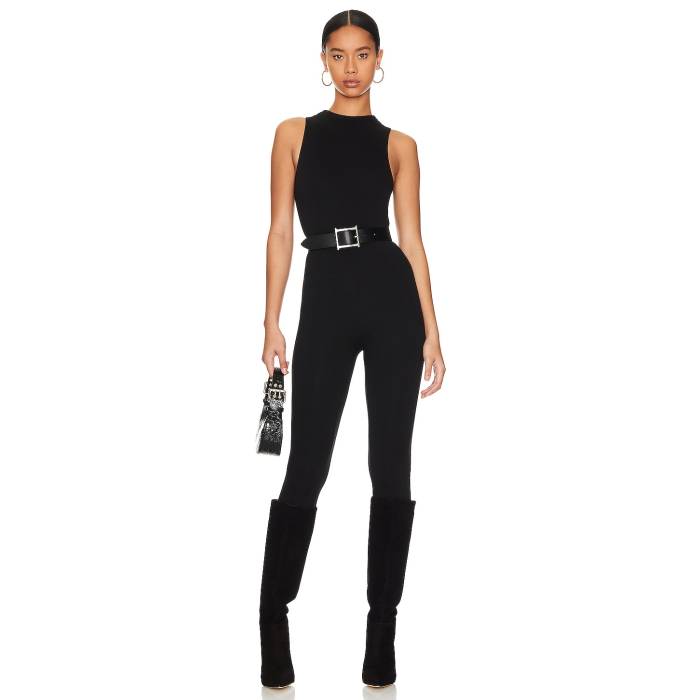 Afrm 【 X Revolve Kiki Jumpsuit Women Black 】 飛び降りる背広 レディース 黒いこと 黒いこと