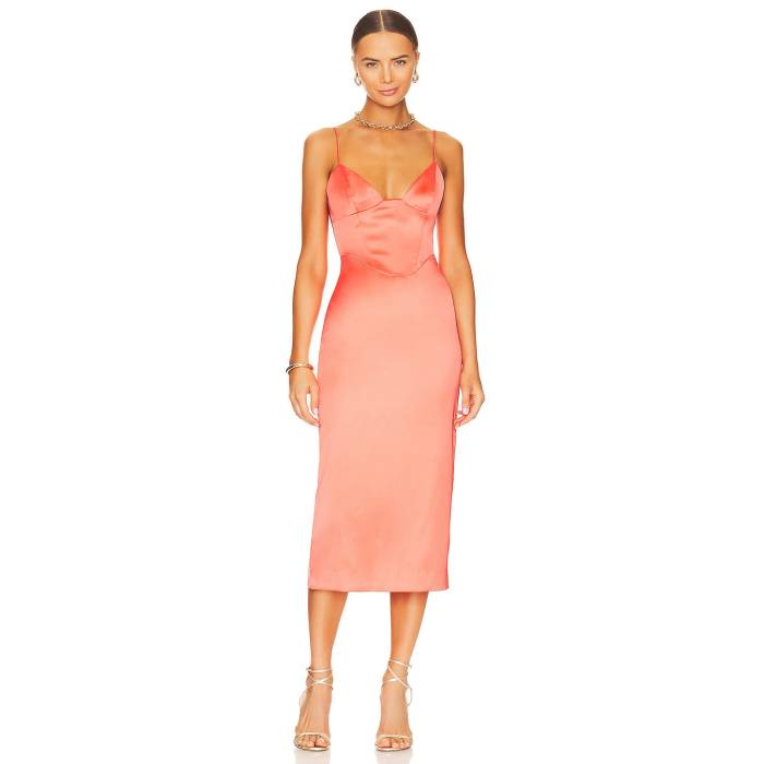 バルドット Bardot 【 Ayla Midi Dress Women Orange Fizz 】 ドレス レディース orange 橙・オレンジ｜スニケス