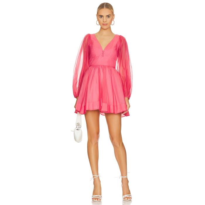 バル点点 Bardot 【 Eva Organza Mini Dress Women Melon 】 お召しもの レディース