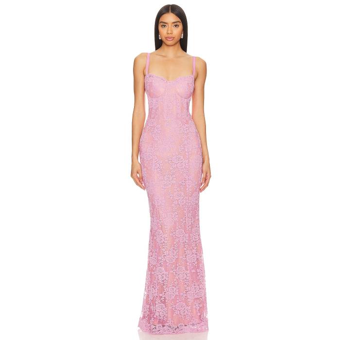 V. Chapman 【 Ruby Gown Women Begonia Pink Lace 】 レディース pink さくら色