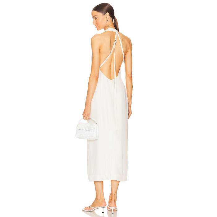 St. Agni 【 Asymmetrical Belt Back Dress Women Off White 】 ベルト ドレス レディース 白色 ホワイト｜スニケス