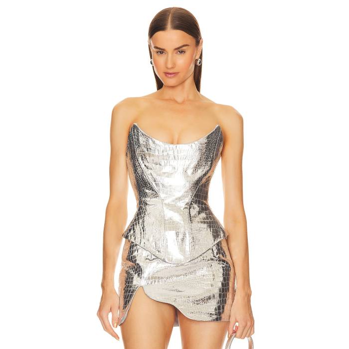 Mother Of All 【 Nemasis Leather Corset Women Silver 】 なめし革 レディース Silver しろがね色・しろがね色