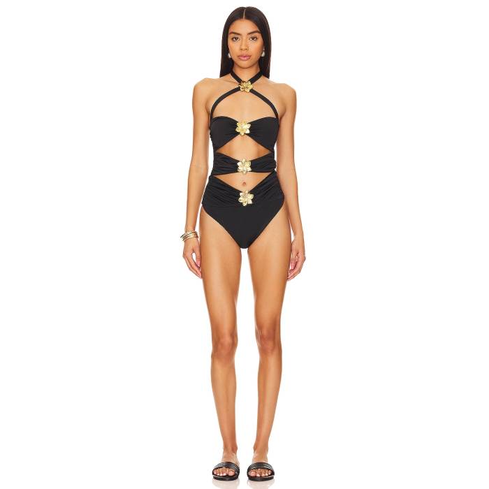 Cin Cin 【 Diamond Cut Out One Piece Women Black 】 金剛石 レディース 黒いこと 黒いこと