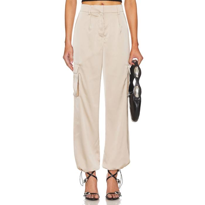Superdown 【 Seleste Drawstring Jogger Pant Women Taupe 】 ジョガーパンツ パンツ レディース
