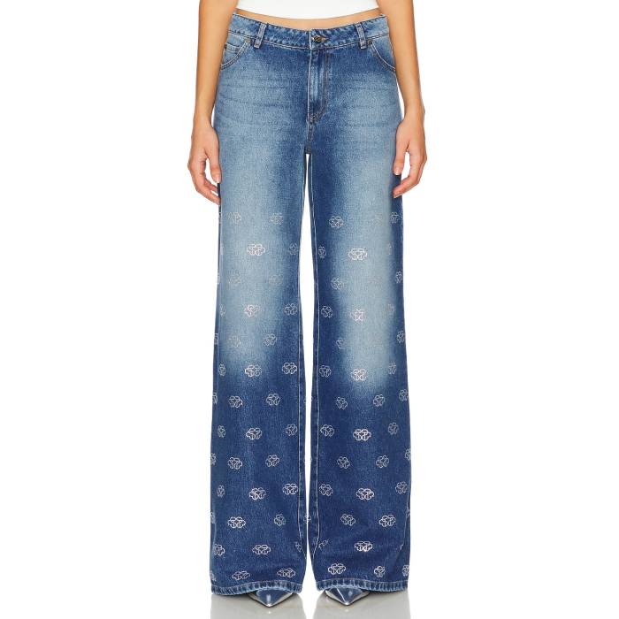 Santa Brands 【 Monogram Jeans Women Blue 】 デニム レディース 青味 青み