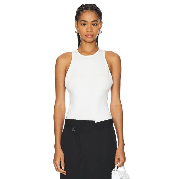 St. Agni 【 V Back Tank Women White 】 タンクトップ レディース 白色 ホワイト｜スニケス