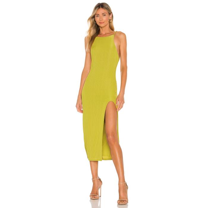 Camila Coelho 【 Shelly Midi Dress Women Yellow Green 】 お召しもの レディース yellow 黄味がかった・黄色 green 緑・緑であること