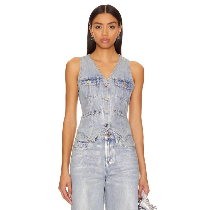 ブランクニューヨークシティー Blanknyc 【 Denim Vest Women Silver Star 】 デニムベスト レディース Silver 銀色・シルバー|スニケス