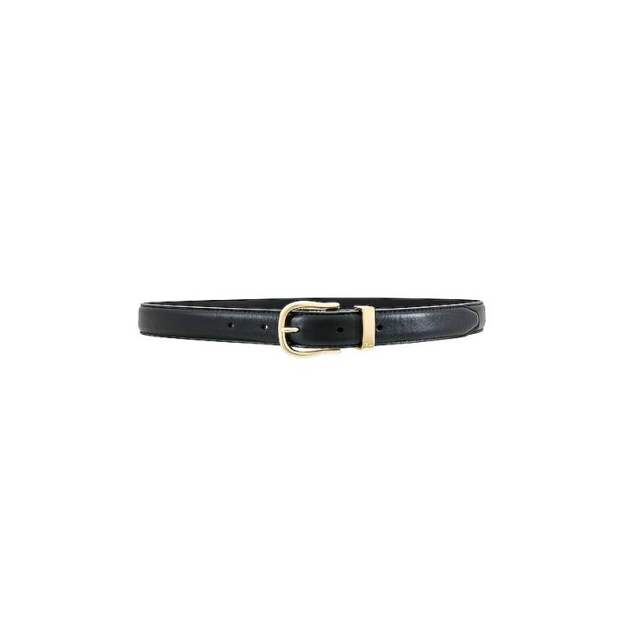 ニリ 置き目タン Nili Lotan 【 Louise Belt Women Black \u0026Amp; Shiny Brass 】 胴締め レディース 黒いこと 黒いこと