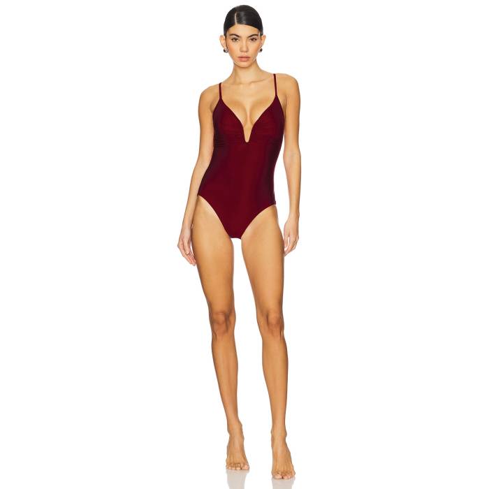 ジマーマン Zimmermann 【 Wylie Plunge Wire One Piece Women Ruby 】 レディースファッション 水着 レディース