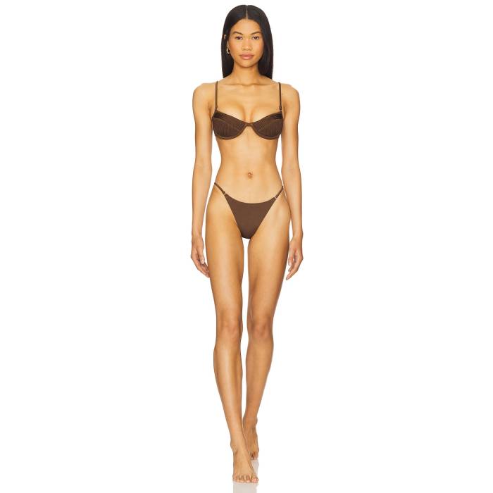 Selia Richwood 【 Amy Bikini Set Women Brown 】 レディースファッション 水着 レディース 茶色 ブラウン