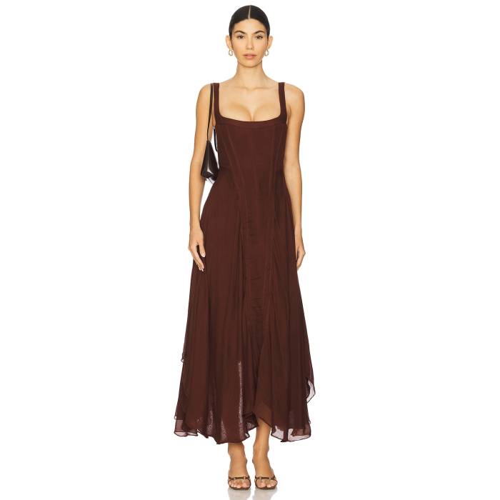 Understated Leather 【 Honey Moon Dress Women Chocolate 】 お前さん 御召しもの レディース