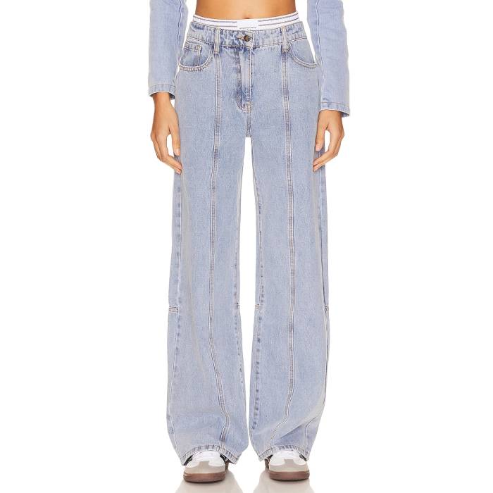 ライオネス Lioness 【 Dawson Wide Leg Jeans Women Washed Blue 】 ジーンズ レディースファッション ボトムス パンツ レディース 青色 ブルー
