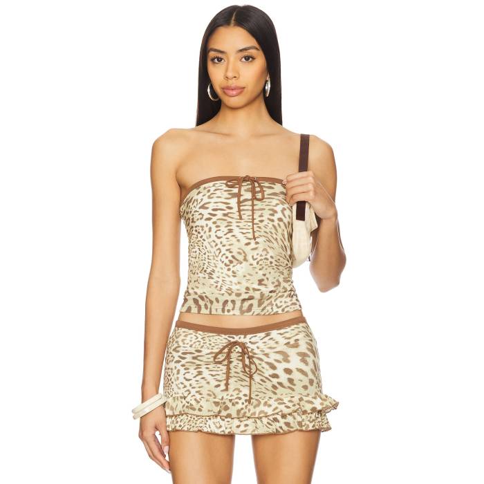 I.am.gia 【 Michelle Boob Tube In Leopard Women Neu 】 ヒョウ柄 レオパード レディースファッション トップス ベアトップ チューブトップ レディース