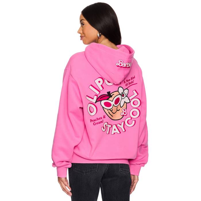 Stay Cool 【 X Olipop Barbie Peaches & Cream Hoodie Unisex Pink 】 クリーム フーディー パーカー レディースファッション トップス パーカー ユニセックス pink ピンク