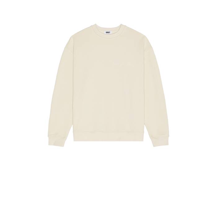 Krost 【 Crew Neck Sweatshirt Men Birch 】 クルー スウェット トレーナー メンズファッション トップス スウェット トレーナー メンズ