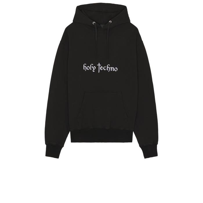 Boiler Room 【 Holy Techno Hoodie Men Black 】 フーディー パーカー メンズファッション トップス パーカー メンズ 黒色 ブラック