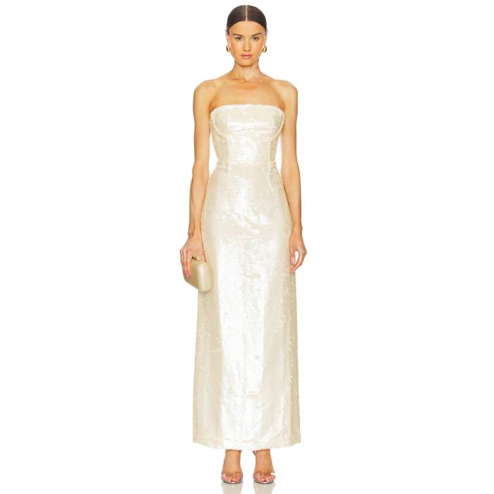 サビーナムサエフ Sabina Musayev 【 Solance Dress Women Champagne 】 御召しもの レディース
