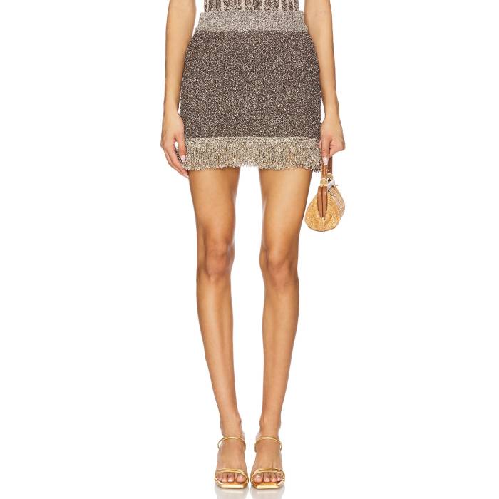 Asta Resort 【 Bianca Fringe Skirt Women Tobacco Sequin 】 レディース タバコ|スニケス