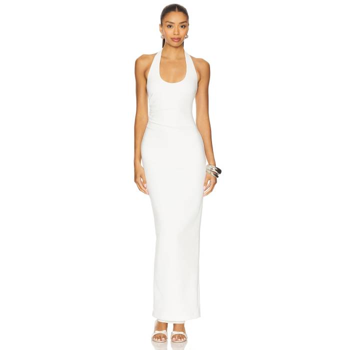 Nookie 【 Natalia Halter Maxi Dress Women Ivory 】 お召しもの レディース 象牙色