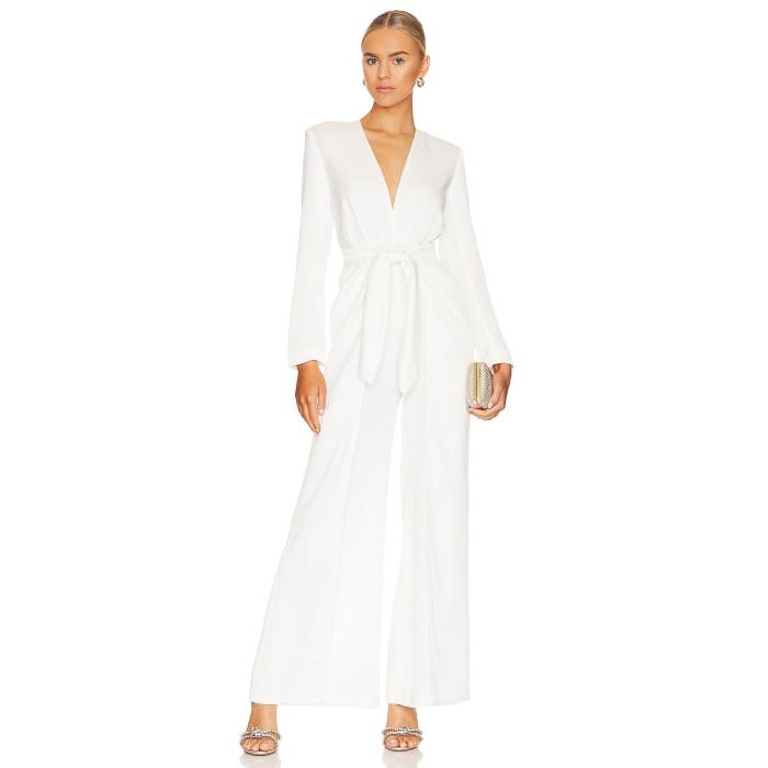 Misha 【 Lotti Satin Jumpsuit Women Ivory 】 サテン ジャンプスーツ レディースファッション その他 レディース アイボリー