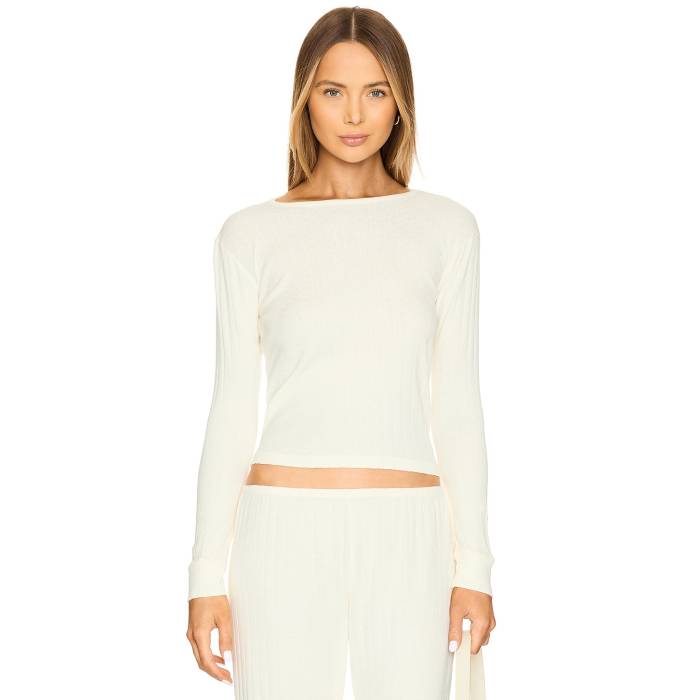 Donni. 【 Pointelle Long Sleeve Women Creme 】 Sleeve スリーブ レディースファッション トップス Tシャツ カットソー レディース 25,308円