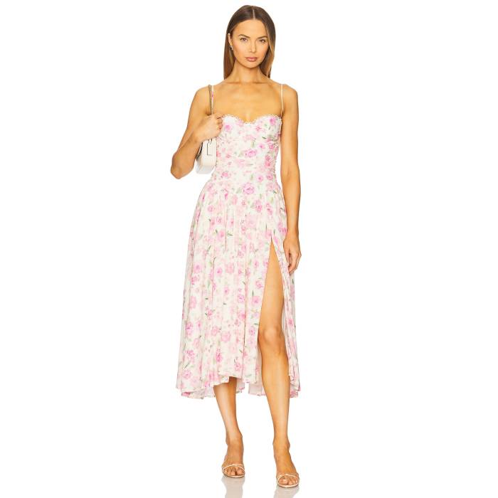 Majorelle 【 Priscilla Midi Dress Women Vintage Pink & Ivory 】 ドレス レディースファッション ドレス レディース vintage ビンテージ・ヴィンテージ pink ピンク アイボリー 41,535円