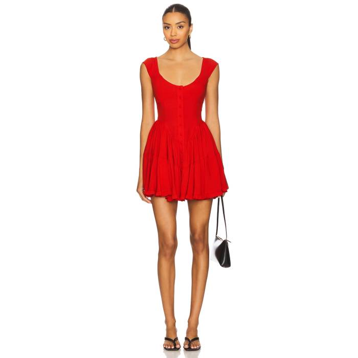 Majorelle 【 Summer Mini Dress Women Cherry Red 】 Summer サマー ドレス レディースファッション ドレス レディース Red 赤・レッド