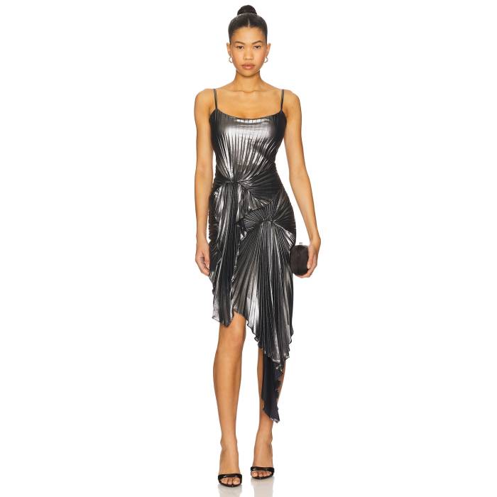 Georgia Hardinge 【 The Torrent Metallic Dress Women Graphite 】 お召しもの レディース ドレス-レディースファッション