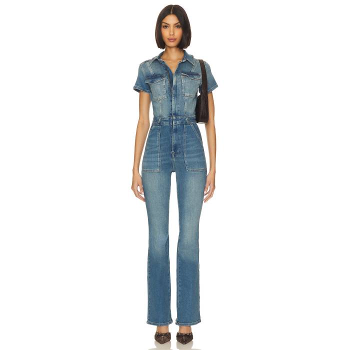 グッドアメリカン Good American 【 Fit For Success Petite Jumpsuit Women Blue274 】 【小さめ】 ジャンプスーツ レディースファッション その他 レディース