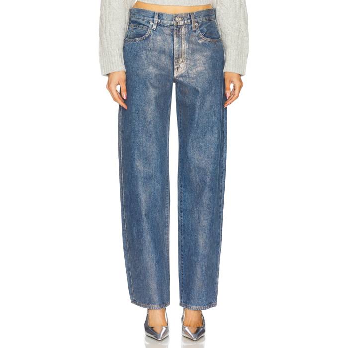 Slvrlake 【 Devon High Rise Jeans Women Silver Lining 】 ご機嫌 ライズ デニム レディース Silver しろがね色・しろがね色