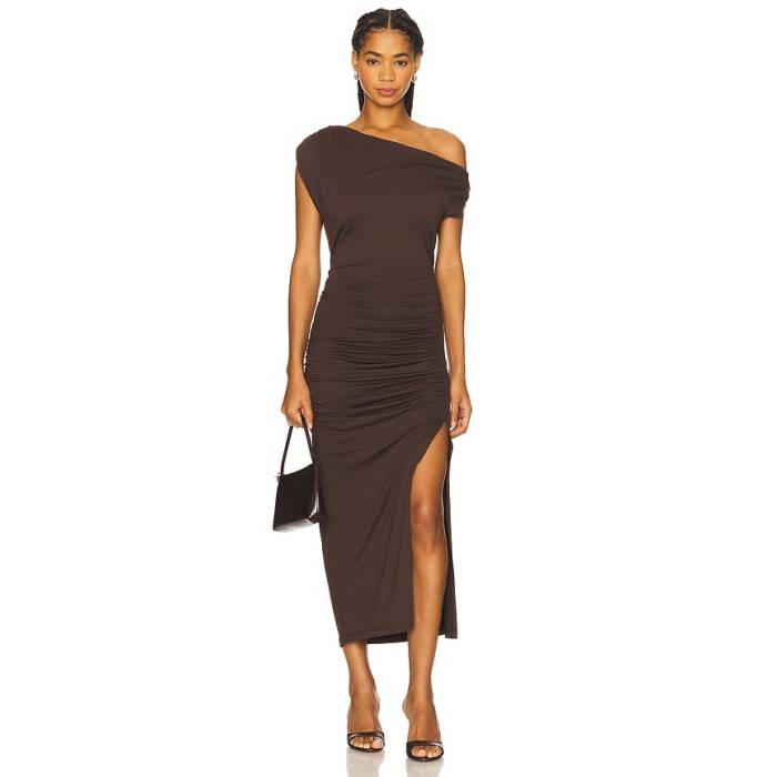 スサナモナコ Susana Monaco 【 One Arm Midi Dress Women java 】 お召しもの レディース