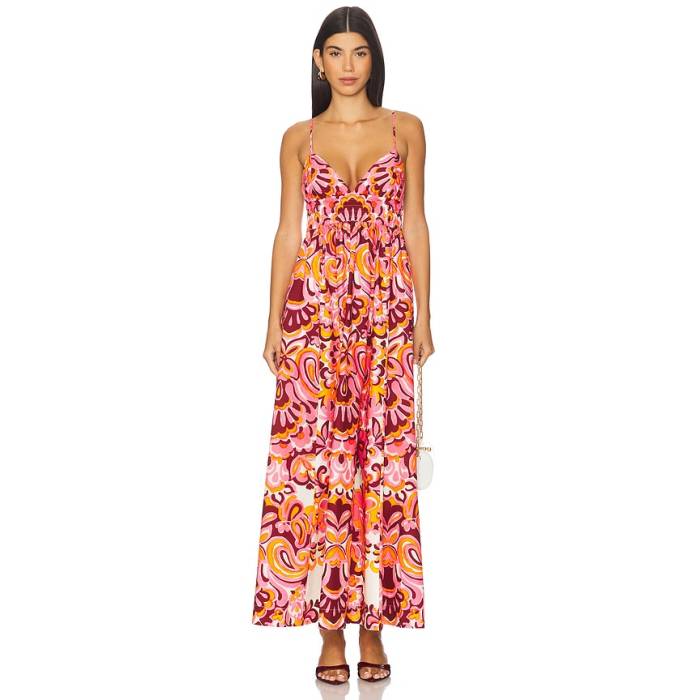 Cara Cara 【 Rue Dress Women Estelle Pink 】 御召しもの レディース pink さくら色