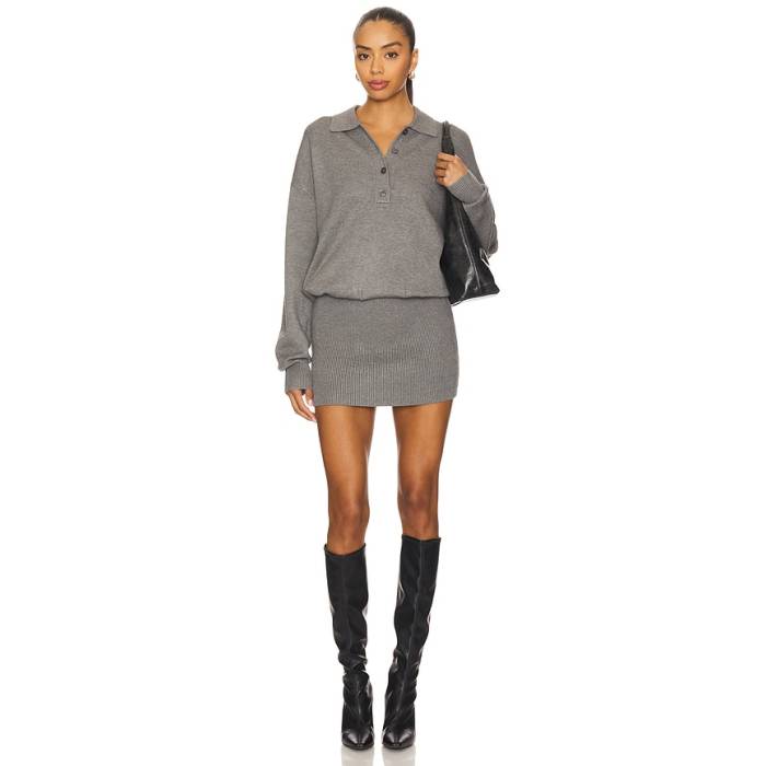 Seroya 【 Lily Dress Women Medium Grey 】 御召しもの レディース 薄墨色 薄墨色