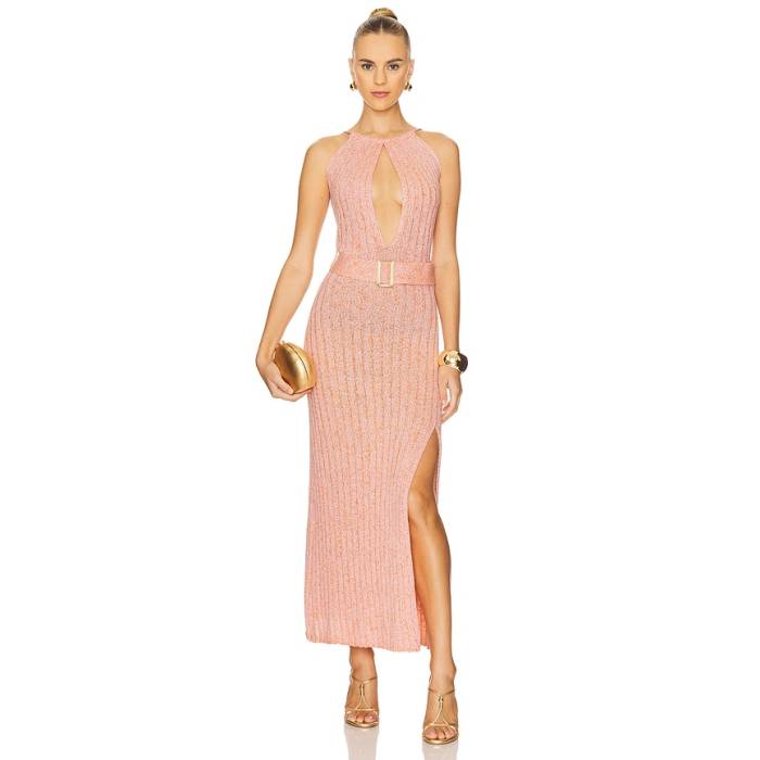 Asta Resort 【 Valeria Dress Women Peach Sequin 】 御召しもの レディース