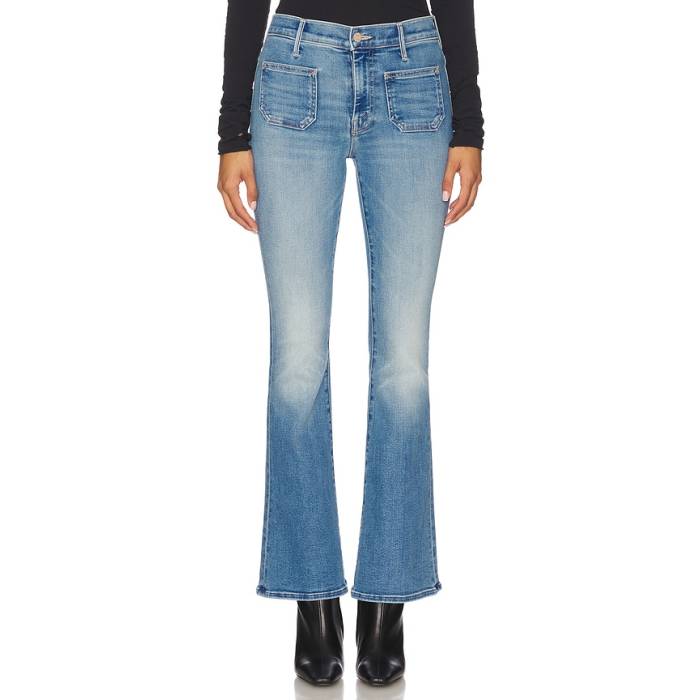 Mother 【 Lil\u0027 Petite Patch Pocket Weekend Jeans Women Poppin\u0027 Wheelies 】 【小さめ】 デニム レディース