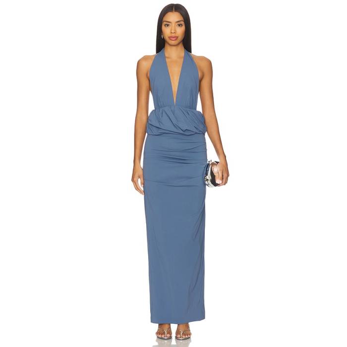 Bec + Bridge 【 Priscilla Bubble Maxi Dress Women Steel Blue 】 砂上の楼閣 お召しもの レディース Steel スチール写真 青み 青色