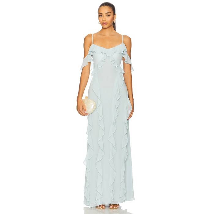 House Of Harlow 1960 【 X Revolve Mandy Gown Women Misty Blue 】 レディース 青碧 青碧
