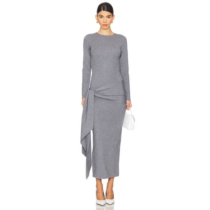 Line \u0026 Dot 【 Alira Dress Women Grey 】 お召しもの レディース 薄墨色 薄墨色