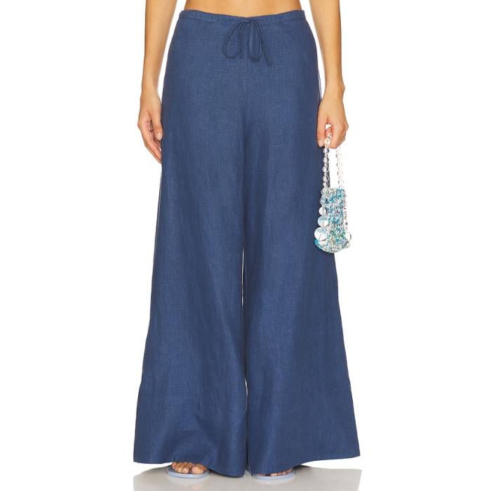 Saudade 【 Cascade Pant Women Blue 】 カスケード ズボン下 レディース 青味 青み