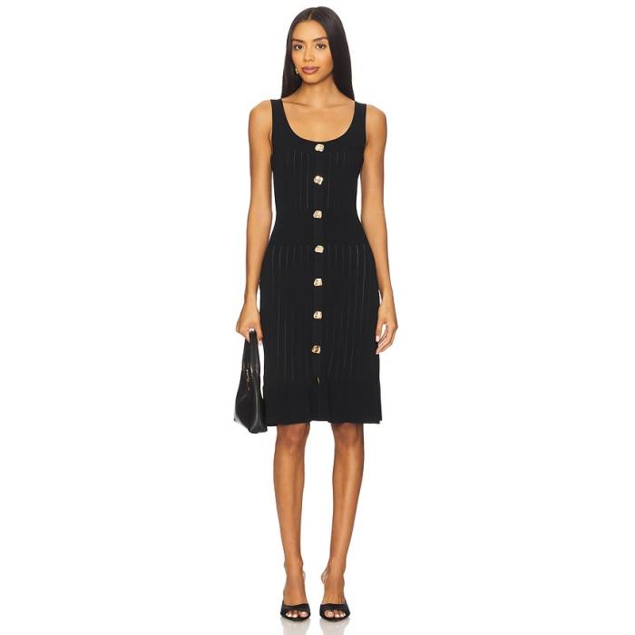 Herve Leger 【 Maggie Dress Women Black 】 御召しもの レディース 黒いこと 黒いこと